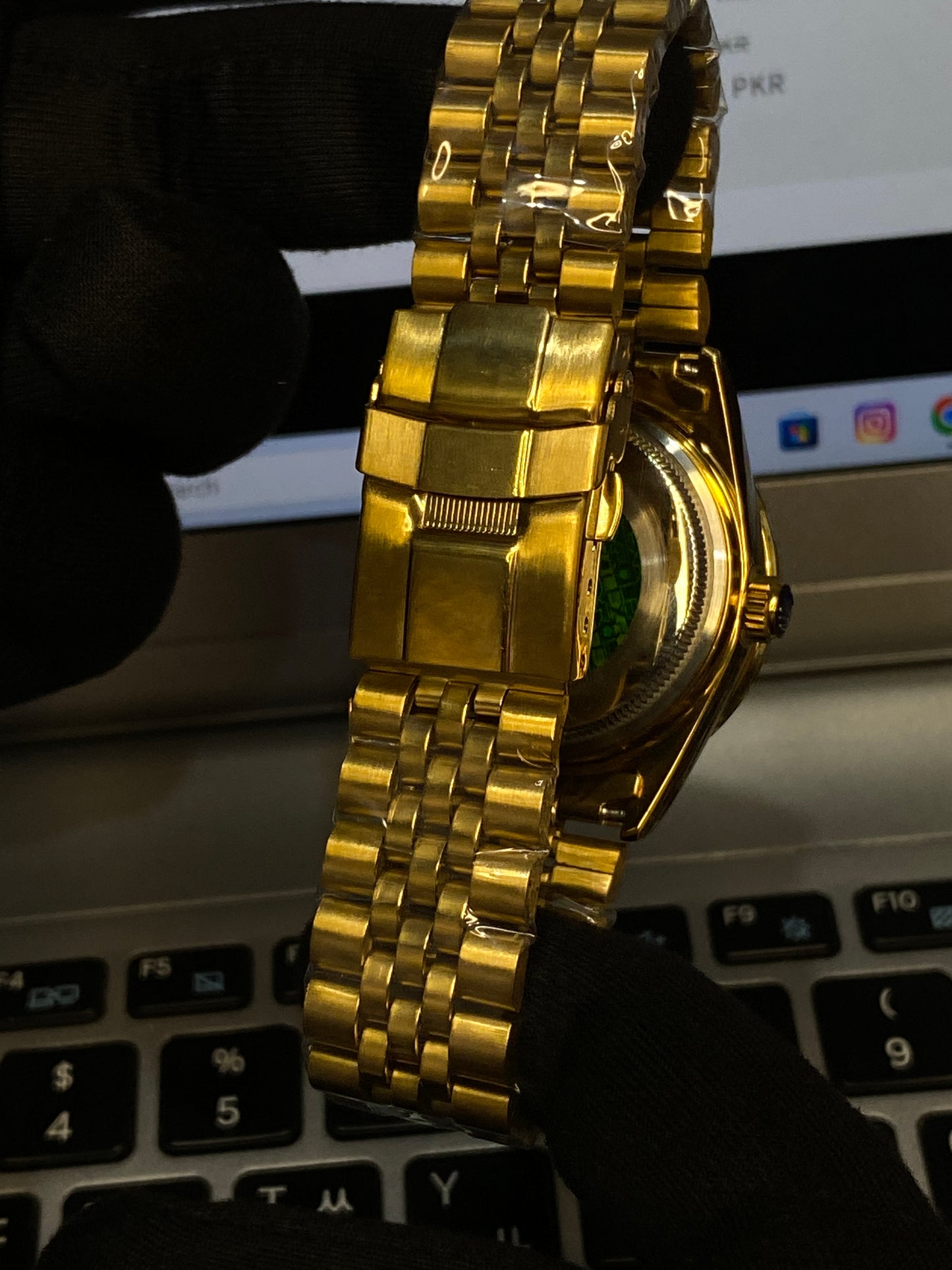 Luxury Gold Rolex-Inspired Datejust Watch – Diamond Bezel Edition